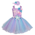 thumbnail image 1 of Princesa niñas Pastel Ariel sirena tutú vestido bajo el mar tema cumpleaños fiesta disfraz con flor diadema océano flor vestidos 11-12T Gao Jinjia LED, 1 of 2
