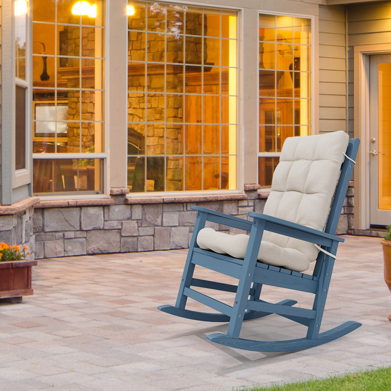 SERWALL Outdoor Rocking Chair Cushion, Beige - image 2 of 6