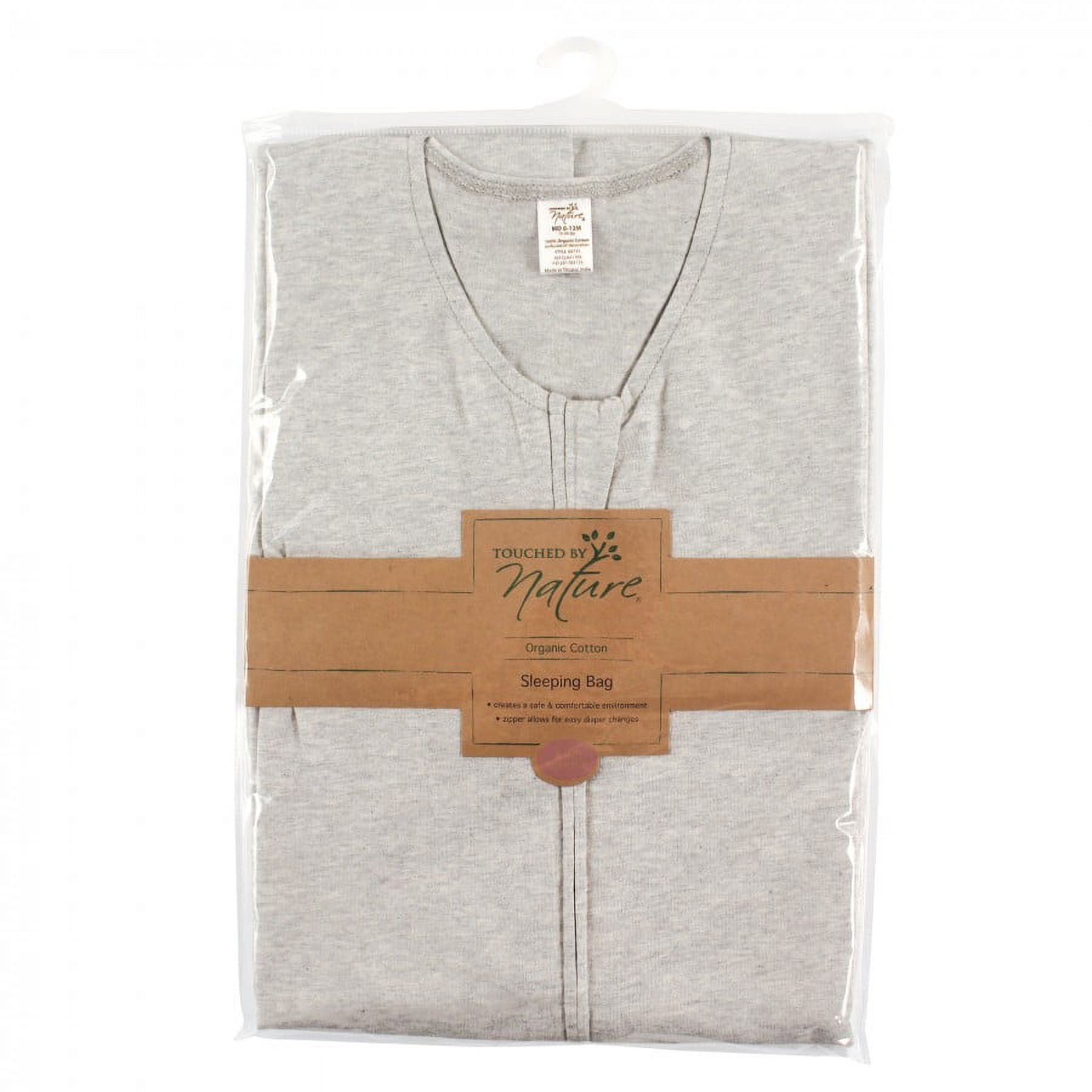 Touched by Nature Baby Organic Cotton Sleeveless Wearable Sleeping Bag, Sack, Blanket, Solid Heather Gray, 18-24 Months