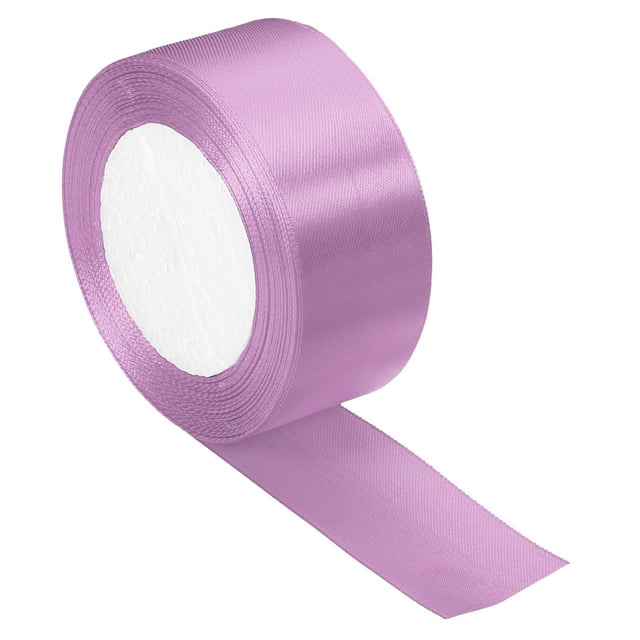 Unique Bargains 1.5" Wide 24 Yards Satin Ribbon Single Side Craft Roll Wrap Decoration Violet