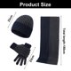 thumbnail image 2 of Gorro de invierno, bufanda, guantes para pantalla táctil para hombre, conjunto cálido de bufanda y gorro para hombre, 2 of 5