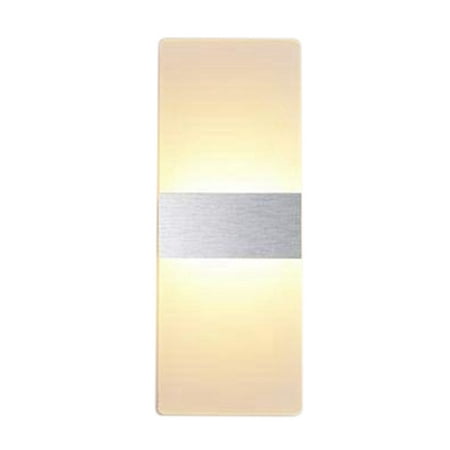 

Modern Wall Sconces 6W 2 LED Wall Sconce 3000K Warm White Wall Sconce Lighting for Hallway Bedroom Bathroom Porch Staircase Cafe Hotel Brushed Silver (11.4 X 4.33 inch)
