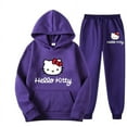 thumbnail image 5 of Hello Kitty Cartoon Anime Women Sweatshirt Sweatpants Set Fashion Men Pullover Pants Suit Spring Autumn Couple Hoodie Pant Sets, 5 of 7