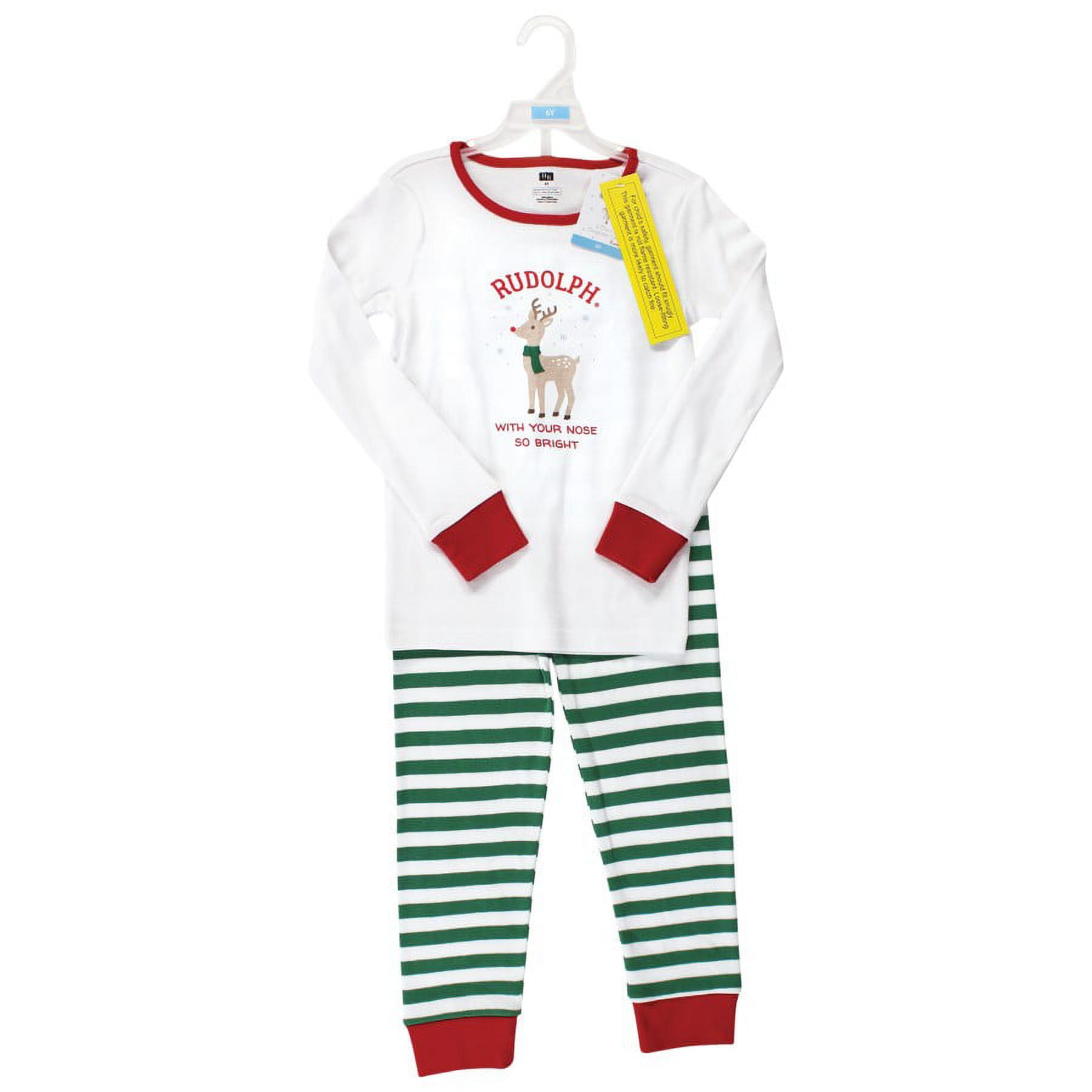 Hudson Baby Infant and Toddler Cotton Pajama Set, Rudolph, 12-18 Months