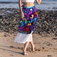 thumbnail image 6 of Graffiti Stylish Summer Chiffon Beach Dress with Polyester Straps - Women's Summer Dresses, 6 of 6