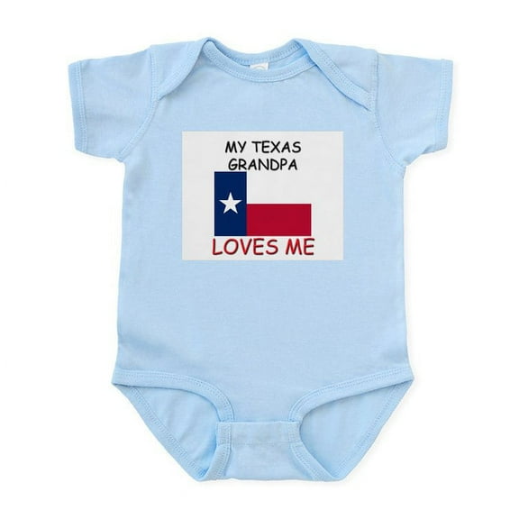 CafePress - My Texas Grandpa Loves Me Infant Bodysuit - Baby Light Bodysuit, Size Newborn - 24 Months