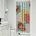 thumbnail image 2 of Boho Style Shower Curtain Pioneer Floral Vintage Retro Shower Curtain for Bathroom Home Decor Bathtubs Waterproof Fabric Curtain with 7 Hooks 36x72in, 2 of 5