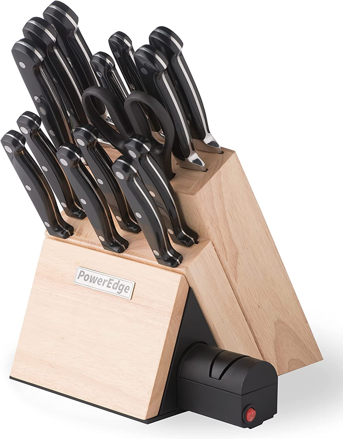 Everyday Solutions PowerEdge 15 Piece Knife Block Set with BuiltIn