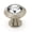 Clear / Satin Nickel, variant on Alno 1 1/4" Art Deco Crystal Knob - Clear / Polished Nickel