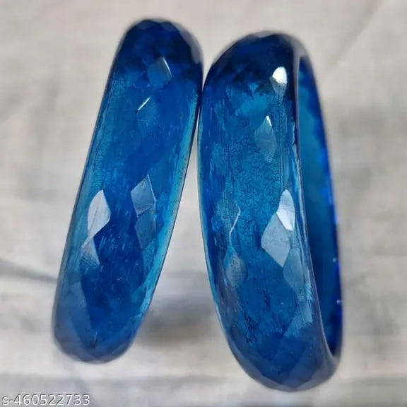Crystal L blue Color 2 PCS Crystal Handmade Bangle bracelet For Girls And women