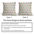 thumbnail image 6 of Easter Pillow Covers 18x18 Set of 2 Cute Bunny Eggs Blue Pink Green Print Spring Easter Themed Decorative Throw Pillow Cases Outdoor Farmhouse Decoration for Sofa Couch Bed, 6 of 6