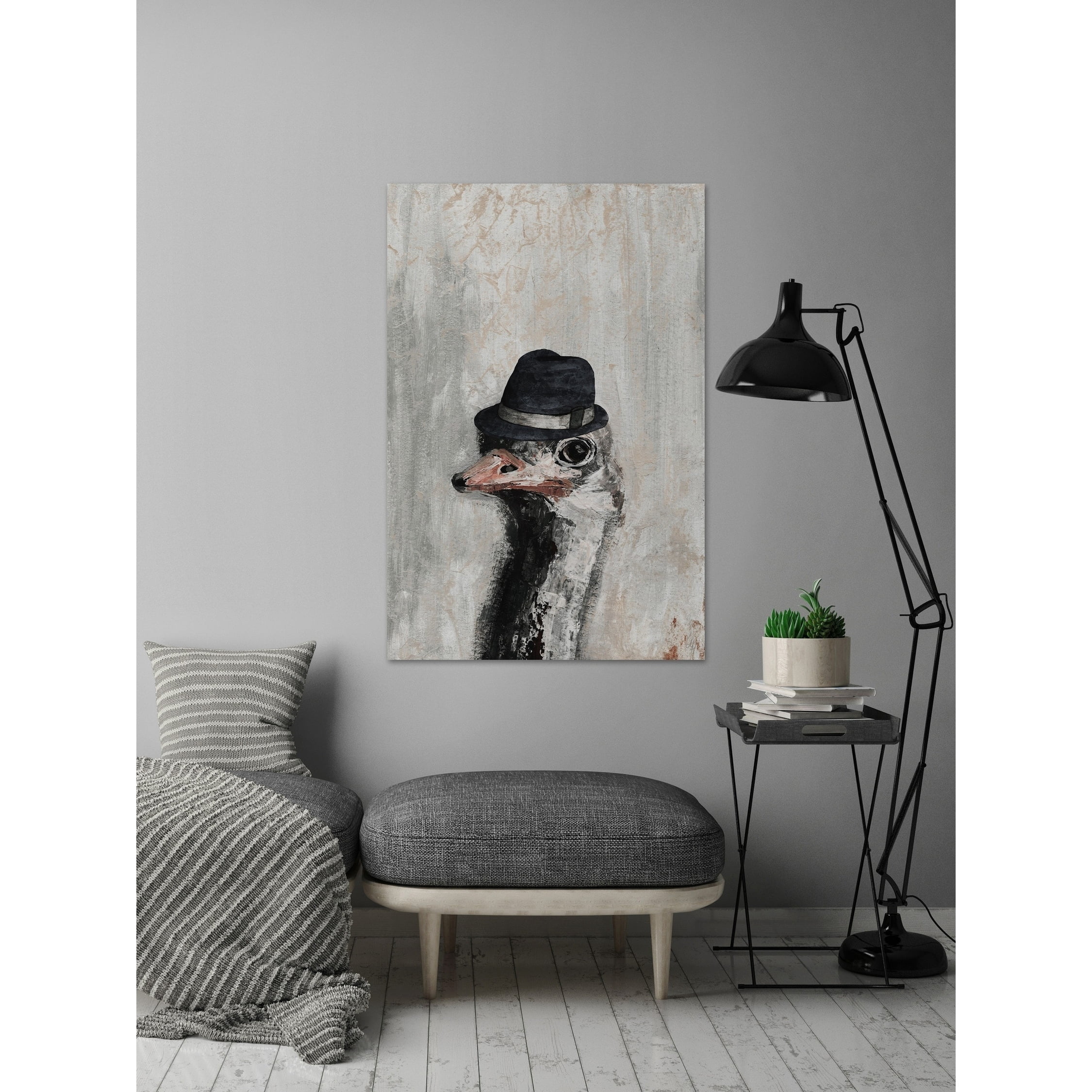Marmont Hill Mister Ostrich Canvas Wall Art