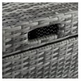 26.7 Gallon Outdoor Wicker Trash Bin Rattan Patio Waste Basket with Lid