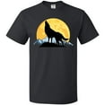 thumbnail image 3 of Inktastic Wolf Wilderness Mountains Moon T-Shirt, 3 of 5
