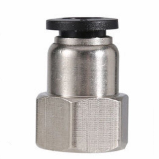 10 Pcs PCF4 PCF6 PCF8 PCF10 PCF12 Connecteurs Pneumatiques Noirs Femelles Raccords Droits à une Touche, Facile à Utiliser