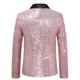 thumbnail image 3 of Dpytoraw Men'S Casual Fashion Suit Sequin Male Stage Personality Performance Emcee Sequin Solid Color Suit, 3 of 3