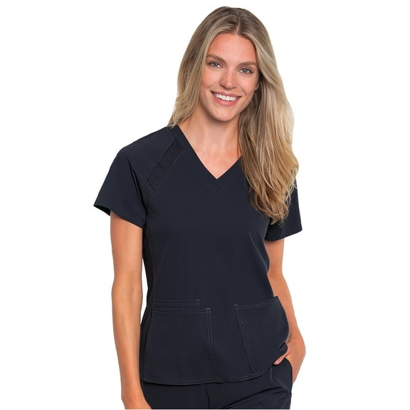 Med Couture Peaches Raglan Scrub Top Scrub Top