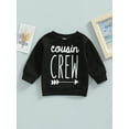 thumbnail image 2 of Bagilaanoe Toddler Baby Girl Boy Oversized Sweatshirt Long Sleeve Letter Print Pullover 6M 12M 18M 24M 3T Fall Tops, 2 of 8