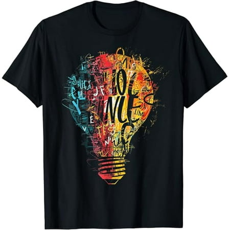 

Light Bulb Colorful Artwork Text Motif Art T-Shirt