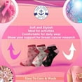 thumbnail image 3 of Yacht & Smith Pink Ribbon Breast Cancer Awareness Ankle/Crew Socks for Women (Assorted Ankle, 36), 3 of 7