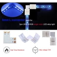 thumbnail image 3 of SHILIU-8mm 2 Pin LED Strip Connector Kit with 10PCS L Shape 2 Pin Right Angle Corner Solderless Connector and 10PCS 2 Pin 8mm Wide LED Solderless Connect Wire for 2835 LED Strip, 3 of 4