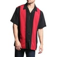 thumbnail image 5 of G-Style USA Men's Two Tone Retro Button Down Bowling Shirts, 5 of 5