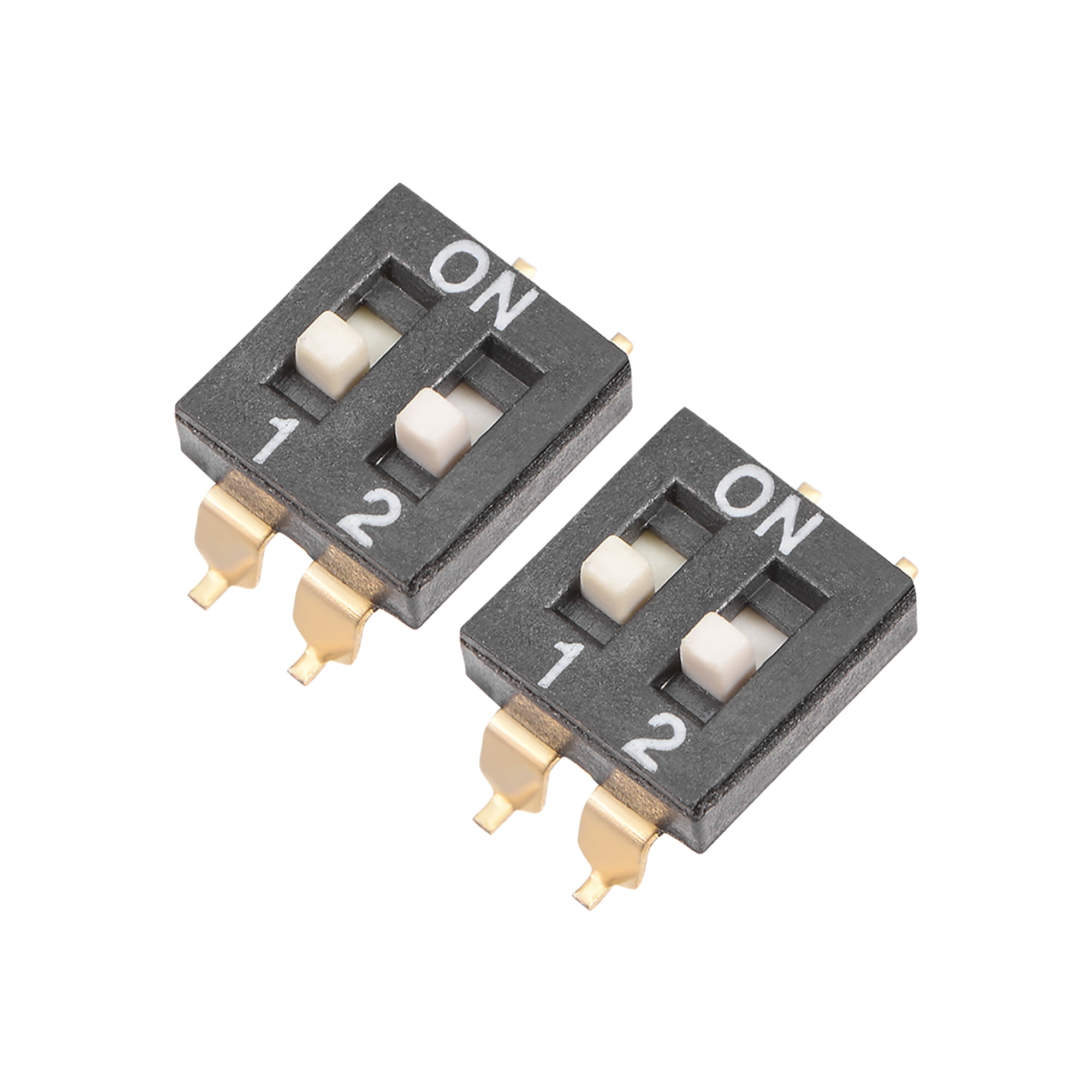 2Pcs Black SMD DIP Switch 12 Positions 2.54mm Pitch for Circuit PCB