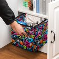 thumbnail image 5 of Graffiti Large Capacity Foldable Storage Basket with Handle 10.8"x10.5"x10.6" - Storage Bins, Storage Bin, Storage Box, 5 of 6