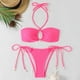 thumbnail image 1 of Trajes de baño para mujer, bikinis de cintura alta con cordón ajustable, traje de baño fruncido, conjunto dividido, trajes de baño para mujer, trajes de baño para mujer, traje de baño para mujer, traj, 1 of 7
