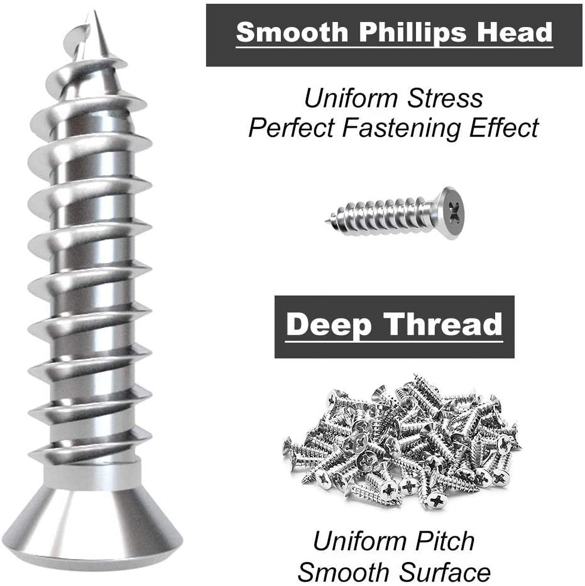 LuckIn Stainless Steel L Brackets, 2" x 2", 20-Pack photo 3