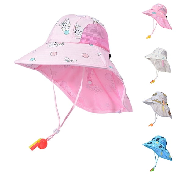 RTKFRFLM Kids Summer Sun Hat Cartoon Design Sun Protection Cap for Boys Girls Toddler Lightweight Breathable Sun Protection Beach Hat Outdoor Daily Wear Beige 2-10years