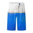 thumbnail image 2 of Aayomet Mens Swim Trunks Novelty Beach Shorts Breathable Tether Print Board Shorts (Blue, S), 2 of 5
