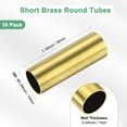 thumbnail image 3 of 10-Pack 30mm Brass Round Tube, 10mm OD 1mm Wall Thickness Short Brass Seamless Tubing for DIY Crafting/Decorating, 3 of 7