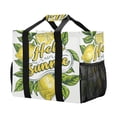 thumbnail image 2 of Hello Summer Lemons Reusable Grocery Bags with Handle Side Pocket Waterproof Shopping Portable Tote, 2 of 8