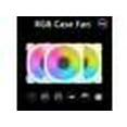 thumbnail image 2 of PANO-MOUNTS 120mm RGB Case Fans 12V Infinity Mirror Fan Quiet Gaming PC Computer LED CPU Cooler Chassis Fans With Adjustable Color Controlled By Remote 3-Pack White, 2 of 6