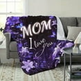 thumbnail image 5 of Soft Warm "Mom I Love You" Flannel Tow Blanket - Luxurious Tear-Resistant All-Season Comfort - Ideal Gift For Mother'S Day Hine Washable Heartfelt Gift Blanket|Decorat Warmth, 5 of 5