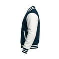 thumbnail image 6 of Men's Solid Plain Varsity Buttoned Original Leathered Thick Jacket, 6 of 6