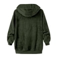 thumbnail image 5 of Mens Flannel Hooded Jacket Sherpa Lined Zip Up Hoodies For Men Thick Fleece Jackets Winter Warm Soft Coat With Pocket, 5 of 5