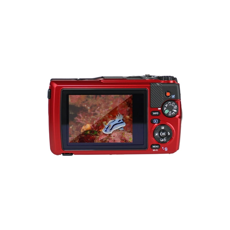 OM System Tough TG-7 Red Underwater Camera, Waterproof
