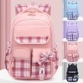 thumbnail image 3 of FUZHIQ Solid Color School Backpack for Ages 3rd 4th 5th 6th Grade Multi Compartment Top Handle Bookbag Middle School Students, 3 of 7
