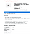 thumbnail image 2 of Mass Air Flow Sensor Connector - Compatible with 2007 - 2008 Cadillac Escalade ESV - AC Delco, 2 of 2