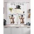 thumbnail image 2 of Groundhog Day Kitchen Curtains Sets for Windows 3 Piece, Spring Cute Brown Aniamls Carrot Kitchen Curtains and Valances Tier Set 36 Inch Length Swag Curtain for Living Room Cafe Bathroom Bedroom, 2 of 6