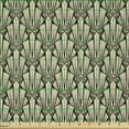 thumbnail image 2 of Ambesonne Abstract Fabric by the Yard Microfiber, Symmetric Sharp Art Deco, 2 Yards, Beige and Dark Brown, 2 of 2