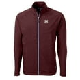 thumbnail image 2 of Men's Cutter & Buck Maroon Morehouse Maroon Tigers Adapt Eco Knit Hybrid Recycled Full-Zip Jacket, 2 of 3