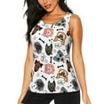 thumbnail image 2 of Uemuo Hip Hop Dog Pattern Workout Tank Tops for Women Breathable Moisture-wicking tank top Sleeveless Running Loose Fit Yoga Tops Active Shirts Sports Gym Exercise, 2 of 9