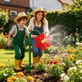 thumbnail image 5 of Crazy Daisy Sprinkler Crazy Dancing Flower Water Sprinklers Funny 360° Rotating Sun Flower Dancing Daisy Lawn Sprinkler for Yard Watering Dogs Kids Playing (Red), 5 of 7