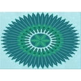 thumbnail image 1 of Ahgly Company Indoor Rectangle Patterned Dark Cyan Green Area Rugs, 6' x 9', 1 of 6