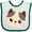 White and Green, variant on Inktastic Cute Cat, Little Cat, Kitten, Kitty, Cute Animal Boys or Girls Baby Bib