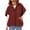Wine, variant on cocolona Womens Fuzzy Fleece Vest Short Sleeve Full Zip Stand Collar Jacket Winter Lightweight Warm Vest with Zipper Pocket