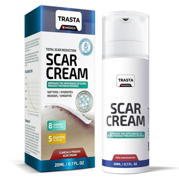 Silicone Scar Cream for Surgical and Bug Bite Scar Remover 0.73 Fl Oz - Scar Cream for New & Old Scars, C-Section and Burns - Vitamin E, Retinol and Allantoin